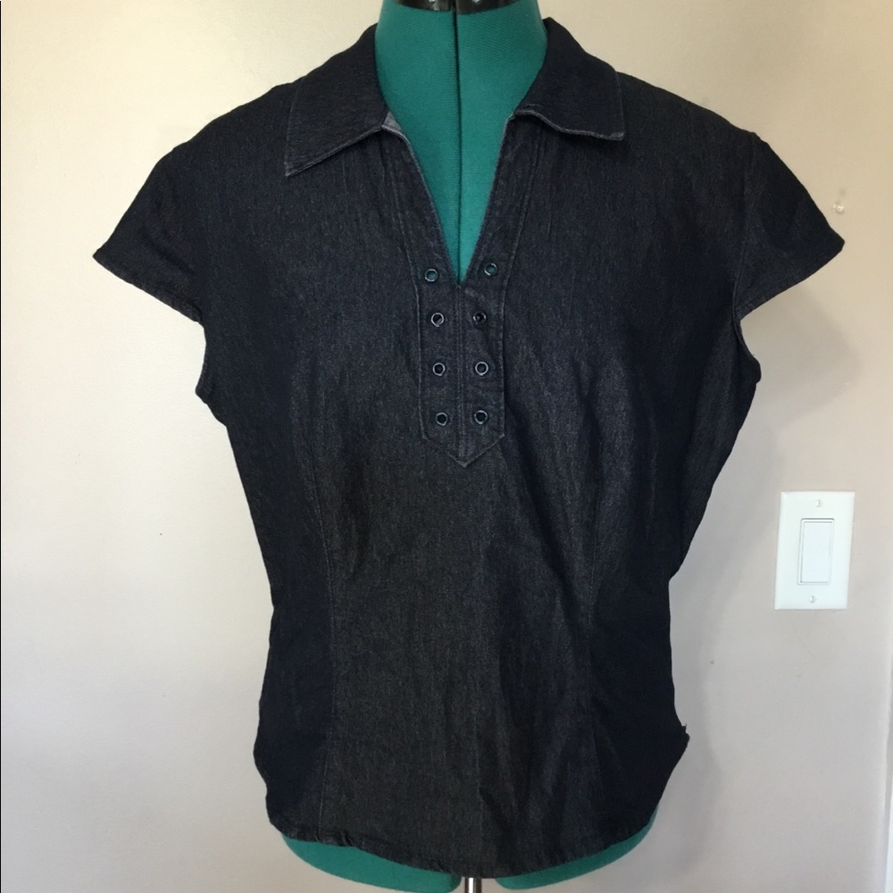 KATHY IRELAND.... Blue jean top